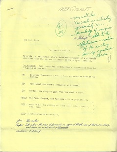 Alexander Galant high school writing exam. (1988)